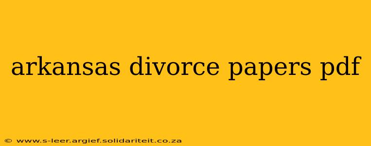 arkansas divorce papers pdf