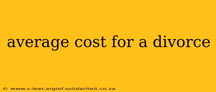 average cost for a divorce
