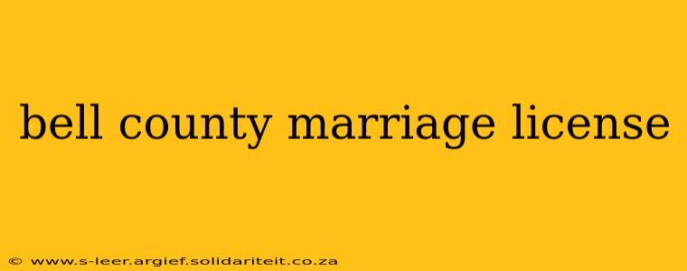 bell county marriage license