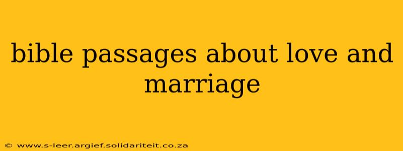 bible passages about love and marriage