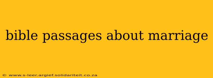 bible passages about marriage
