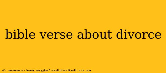 bible verse about divorce