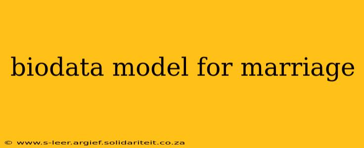 biodata model for marriage