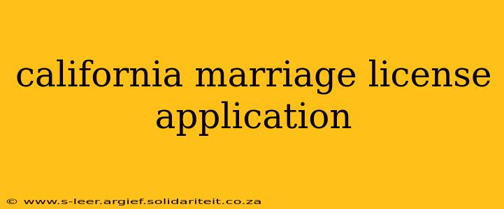 california marriage license application