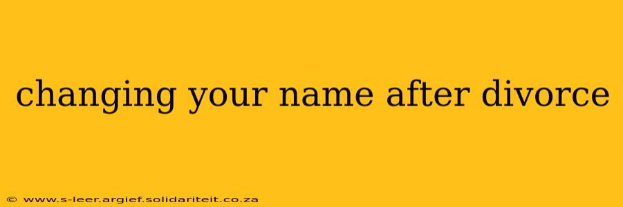 changing your name after divorce