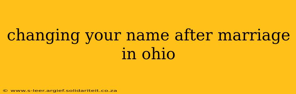 changing your name after marriage in ohio