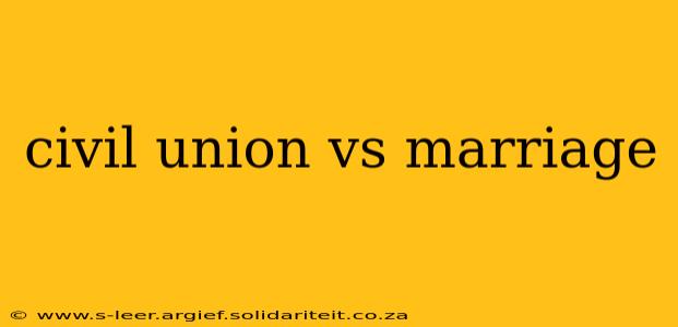civil union vs marriage