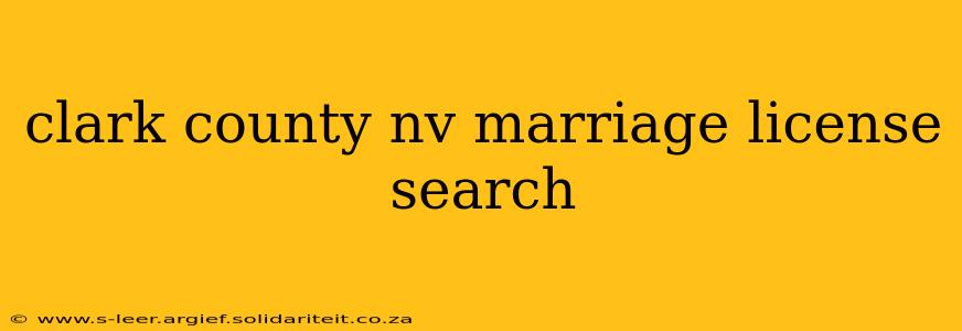 clark county nv marriage license search