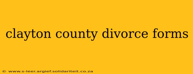 clayton county divorce forms