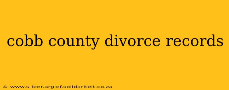 cobb county divorce records
