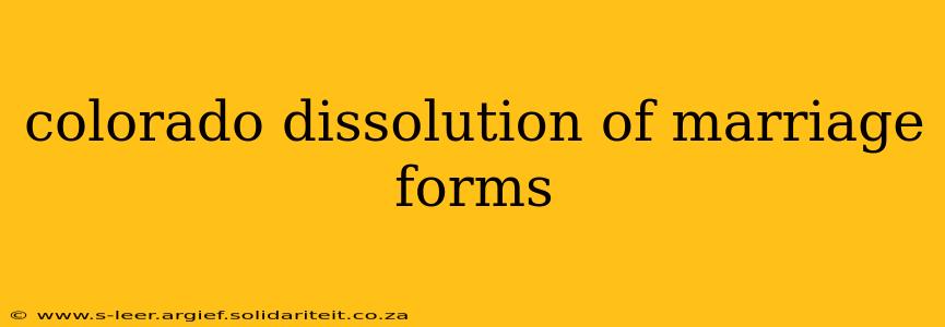 colorado dissolution of marriage forms