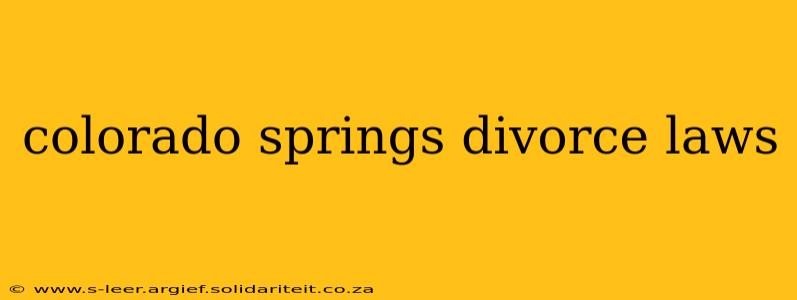 colorado springs divorce laws