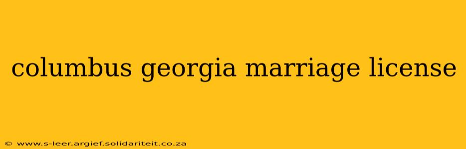 columbus georgia marriage license