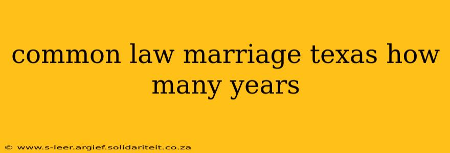 common law marriage texas how many years