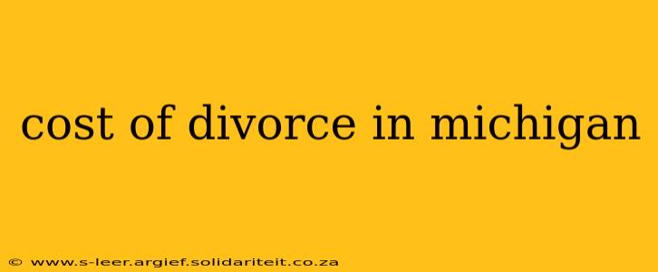 cost of divorce in michigan