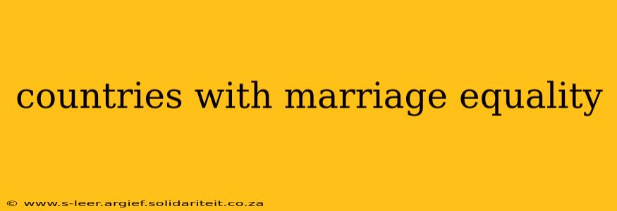 countries with marriage equality