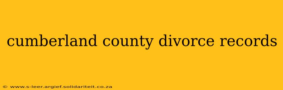 cumberland county divorce records