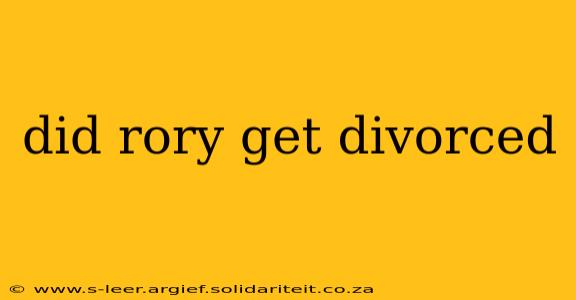 did rory get divorced