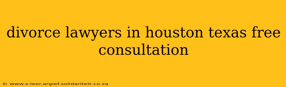 divorce lawyers in houston texas free consultation