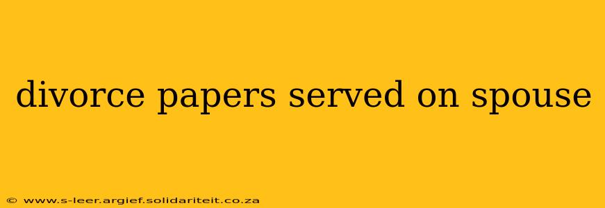 divorce papers served on spouse