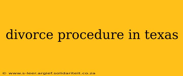 divorce procedure in texas