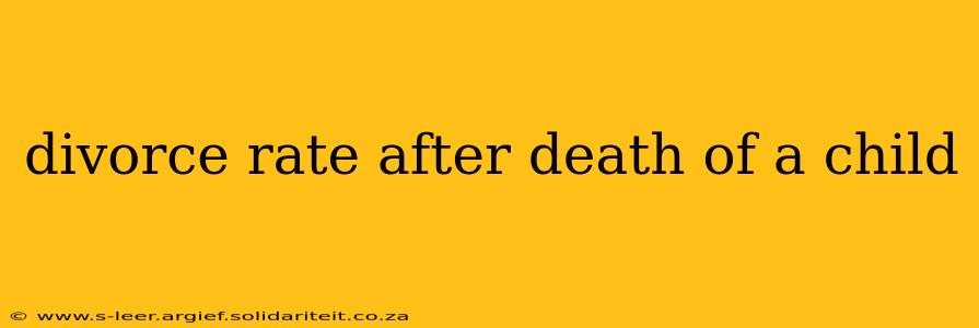 divorce rate after death of a child