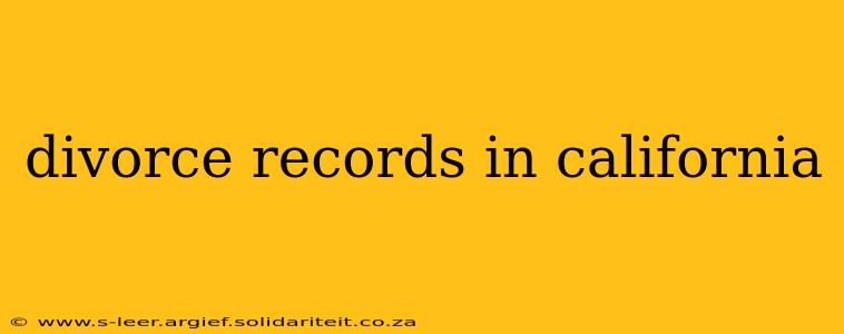 divorce records in california