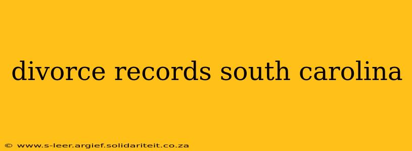 divorce records south carolina