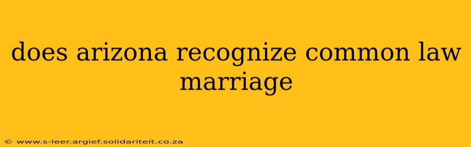 does arizona recognize common law marriage