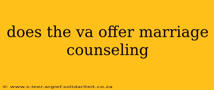 does the va offer marriage counseling