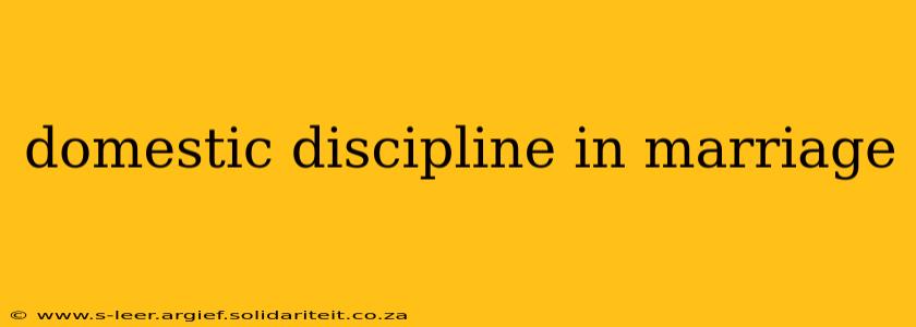 domestic discipline in marriage