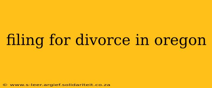 filing for divorce in oregon