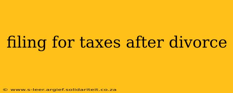 filing for taxes after divorce