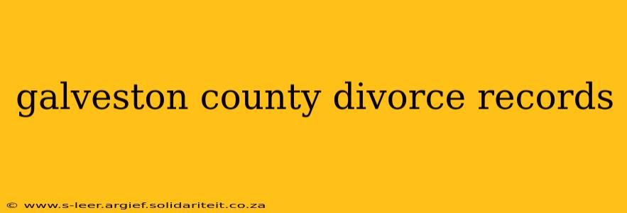 galveston county divorce records