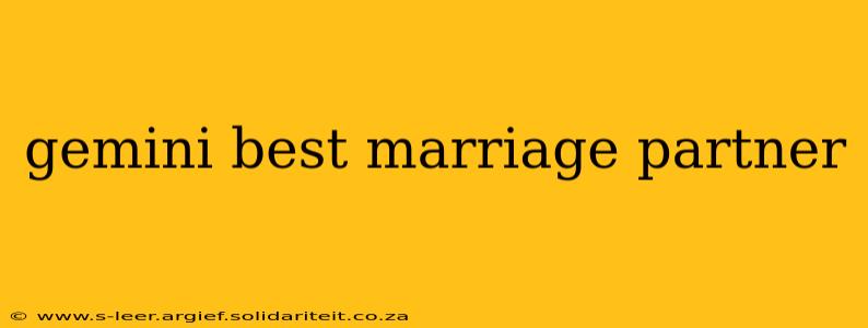 gemini best marriage partner