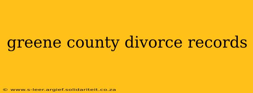 greene county divorce records