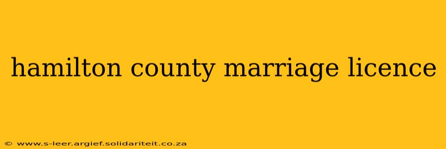hamilton county marriage licence
