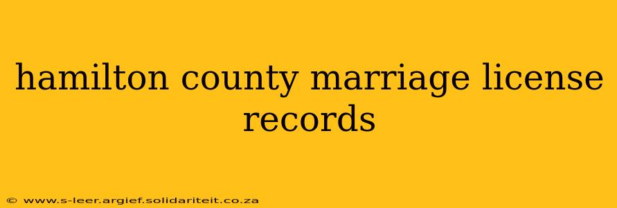 hamilton county marriage license records