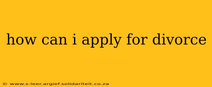 how can i apply for divorce