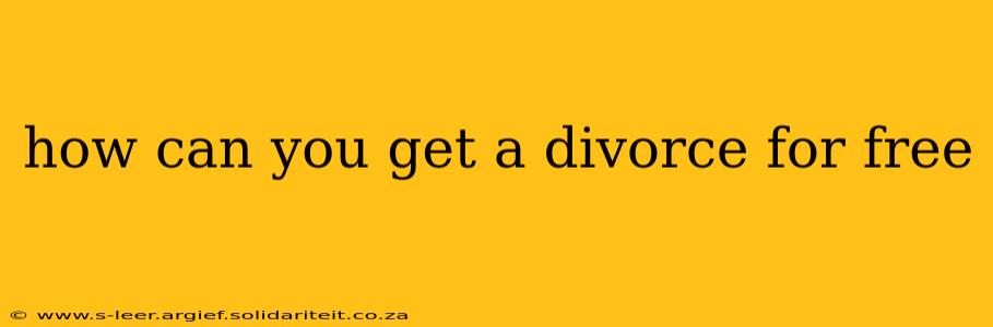 how can you get a divorce for free