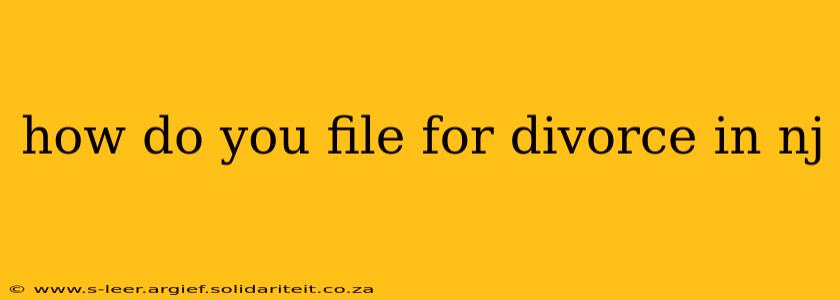 how do you file for divorce in nj