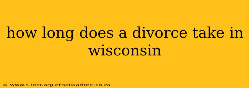 how long does a divorce take in wisconsin