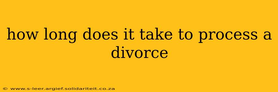 how long does it take to process a divorce