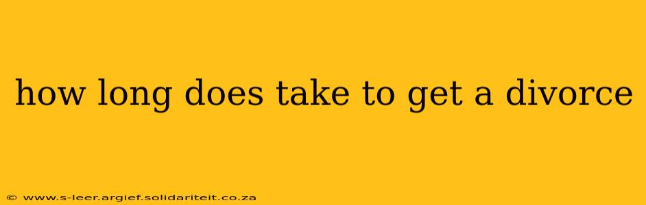 how long does take to get a divorce