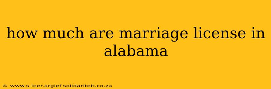 how much are marriage license in alabama
