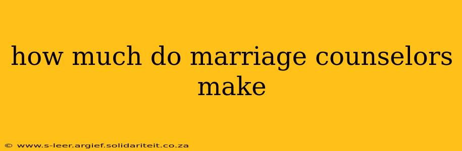 how much do marriage counselors make