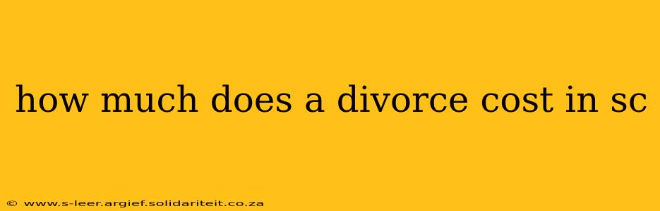 how much does a divorce cost in sc