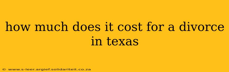 how much does it cost for a divorce in texas