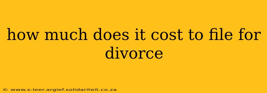 how much does it cost to file for divorce