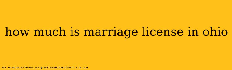 how much is marriage license in ohio